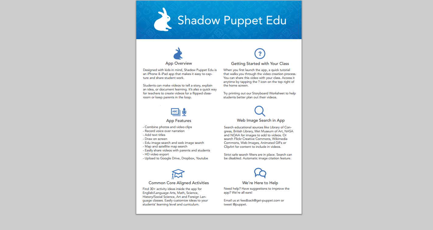Shadow Puppet Edu Follow up
