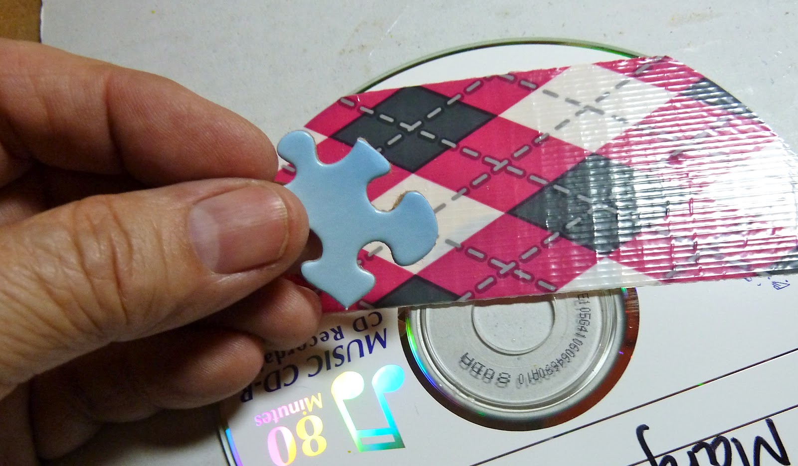 Make it easy crafts Recycled CD and/or Duct Tape Puzzle Earrings