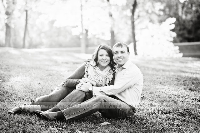 black and white photo of a couple at Deming Park - Terre Haute, IN