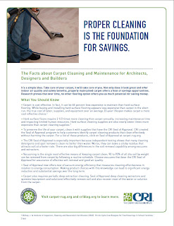 CRI's Carpet Cleaning Facts For Architects, Designers, Builders