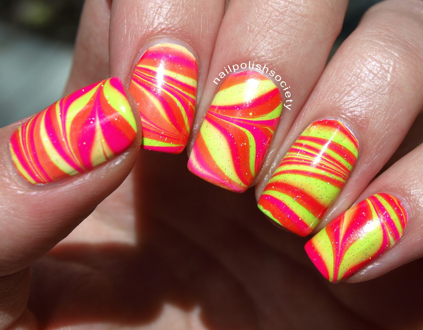 Nail Polish Society Get Out Your Sunglasses Water Marble
