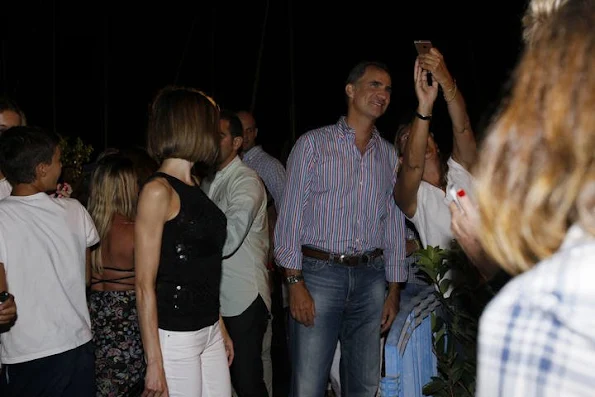 Queen Letizia  and King Felipe attended a Jaume Anglada concert in Palma de Mallorca