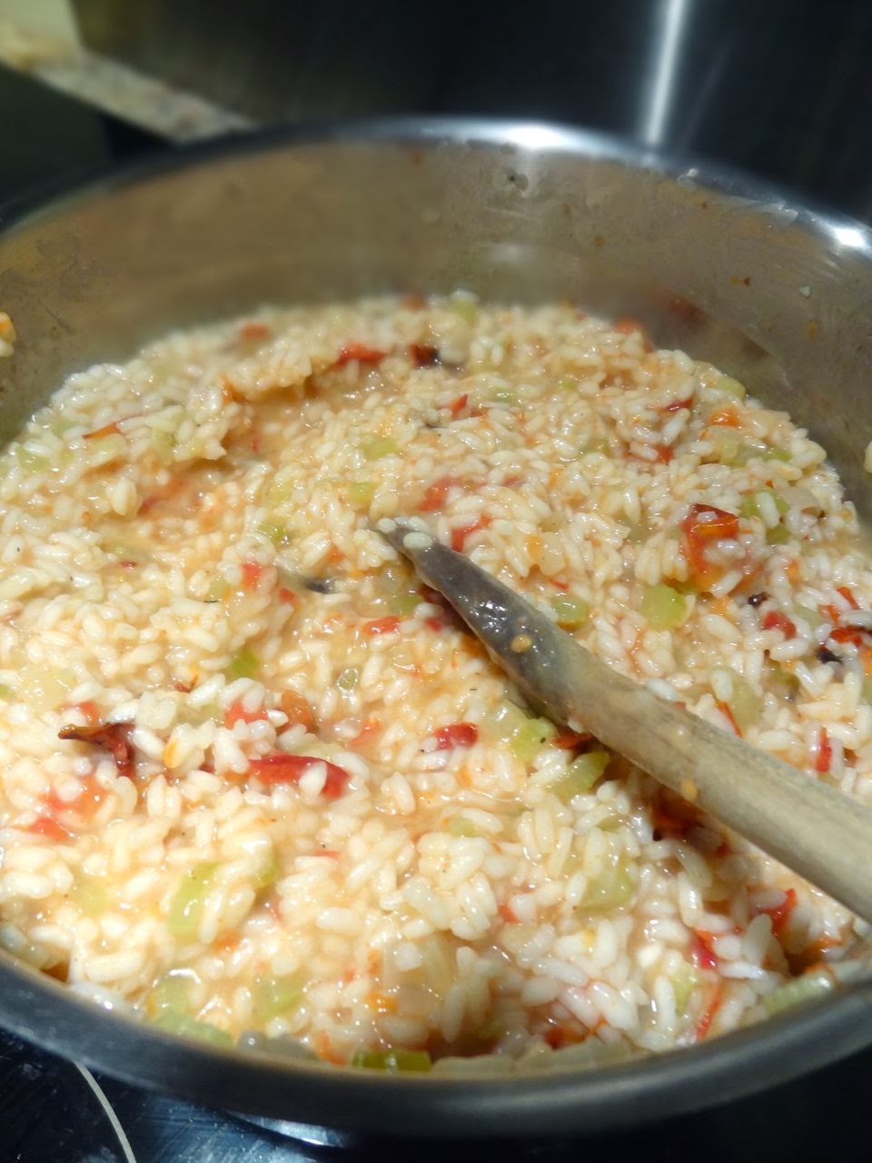 Scrumpdillyicious Cory's Roasted Tomato & Tiger Shrimp Risotto