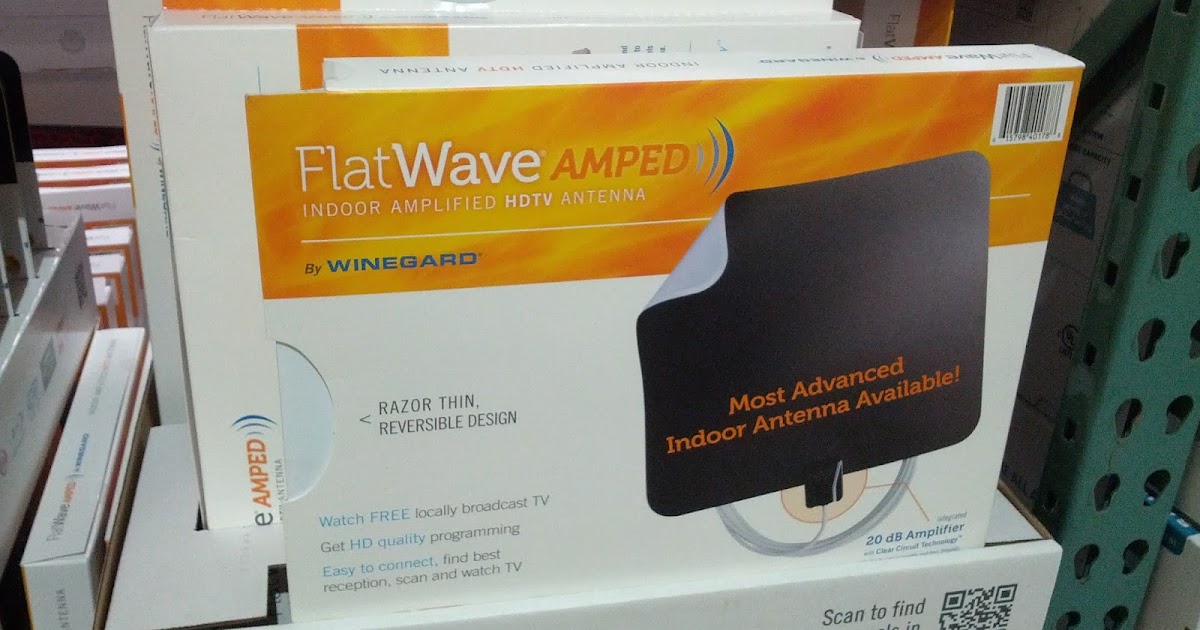 FlatWave Amped Indoor Amplified HDTV Antenna by Wineguard Costco