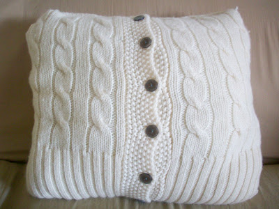 cable knit pillow