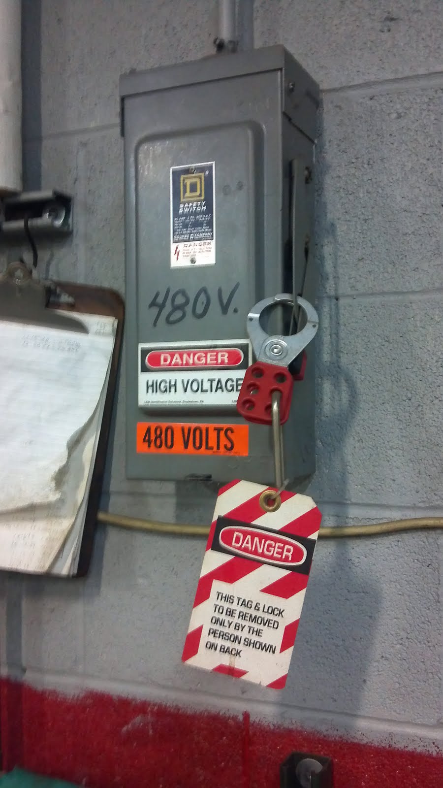 electrical panel lock out tag out