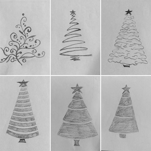 DIY | kerstkaart 2016 - kerstboom stempelen