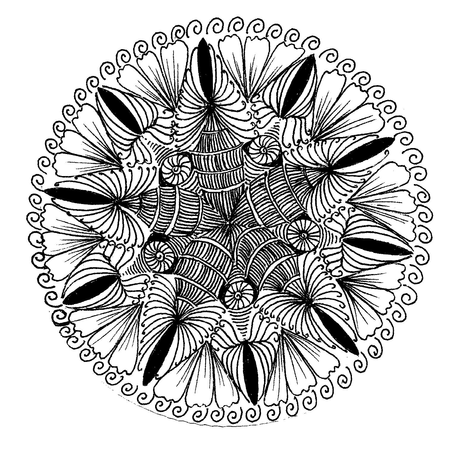 Zen of Tangling Zentangle in the round