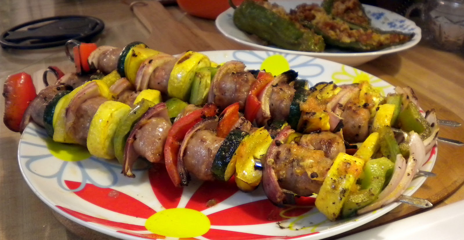 Cooking for Zo Sweet Sausage Citrus Kabobs