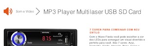 Mp3 Player Multilaser Wave Fiesta Universal C Sd Usb Rca Som