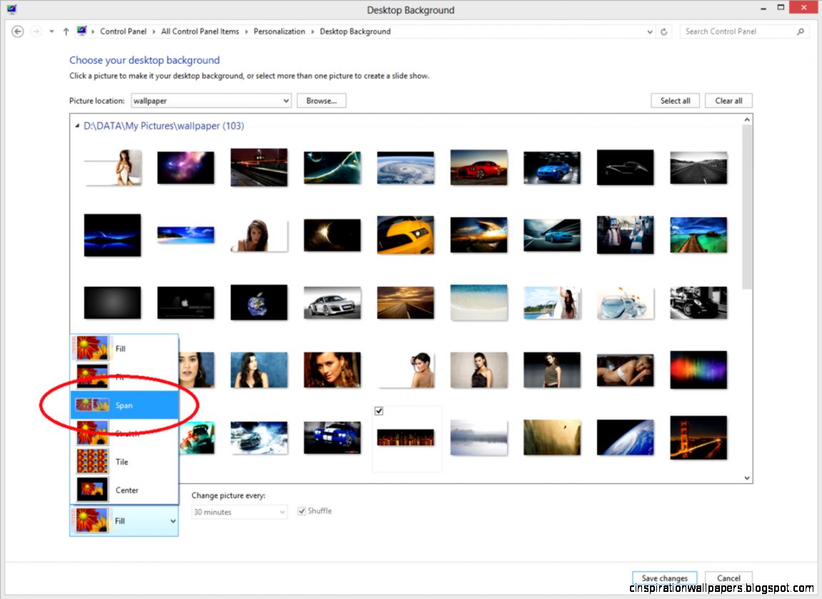 windows 8 Is it possible to span a desktop background across 2 windows 8 Is it possible to span a desktop background across 2