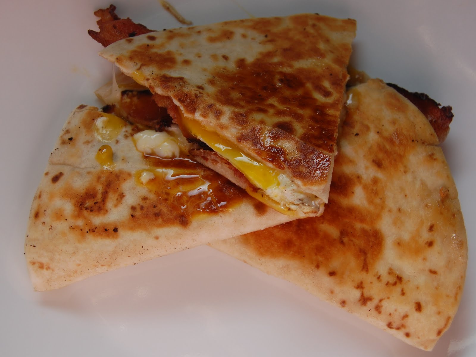 Cassie Craves Saturdays with Rachael Ray Bacon and Egg Quesadillas