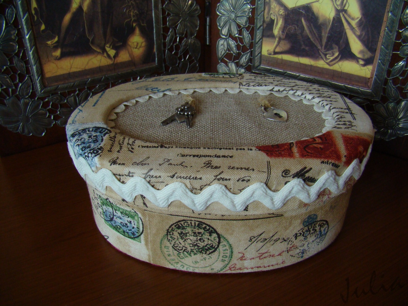 CIENTO VOLANDO CAJAS FORRADAS CON TELA