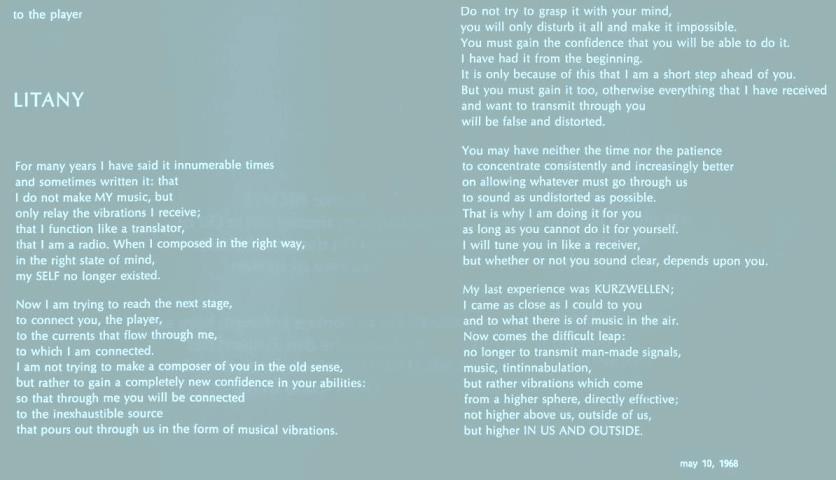 Stockhausen Sounds In Space Litanei 97