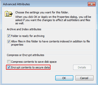 Encrypting File System Advanced Attributes encrypting file system advanced attributes