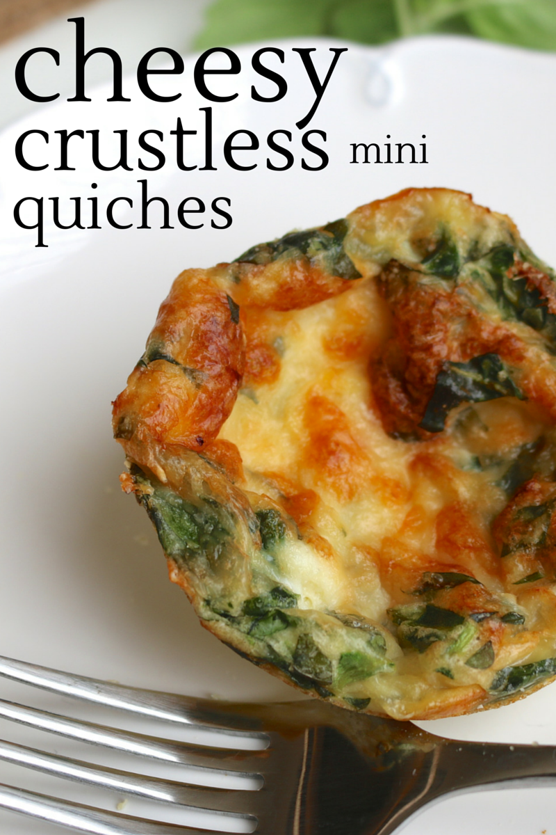 NourishRDs Cheesy Crustless Mini Quiches
