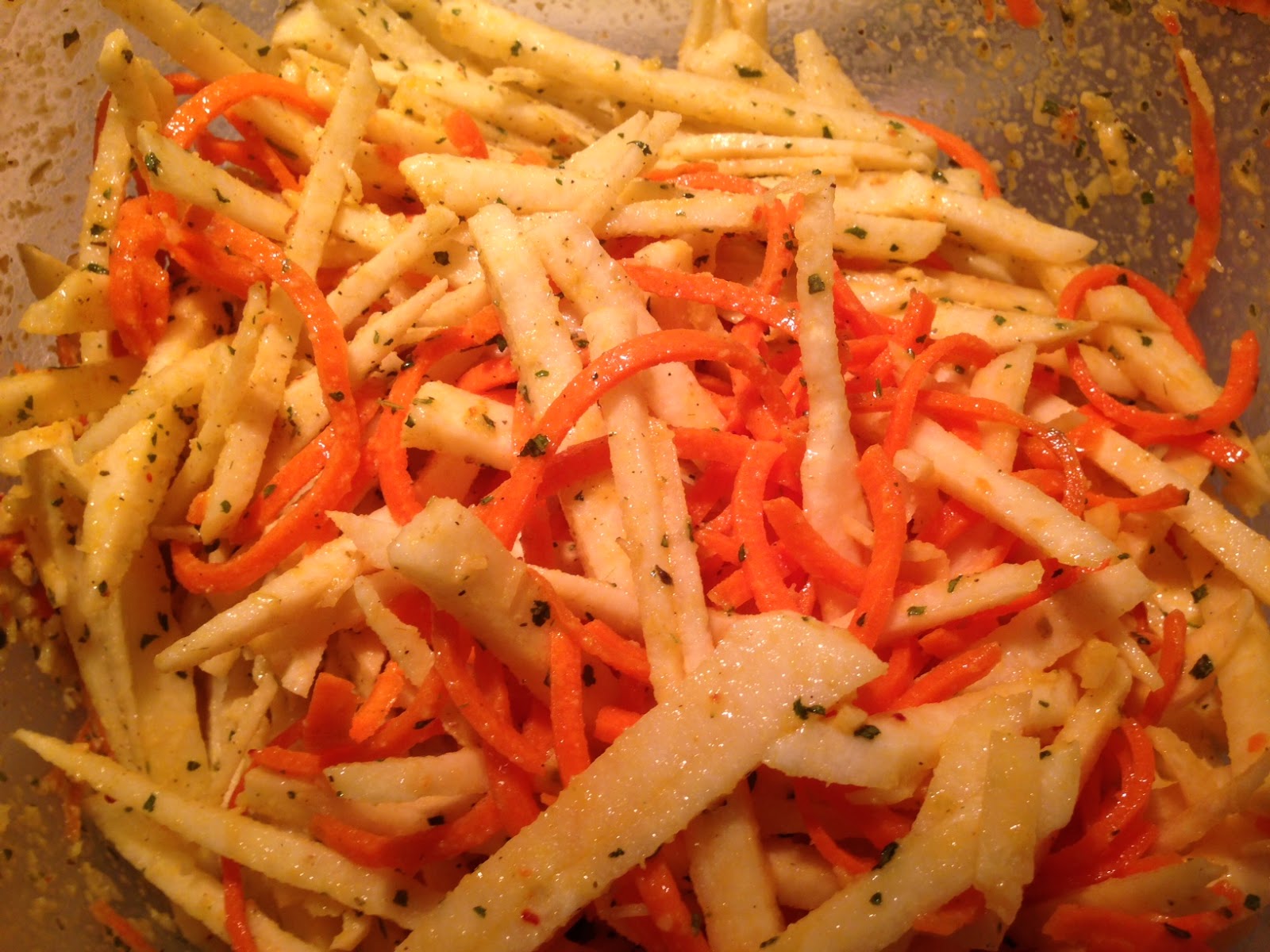 Fideos de jícama y zanahoria Vegan Latino