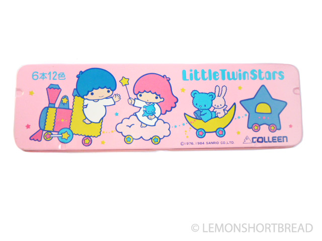 Vintage Sanrio Colleen Little Twin Stars colouring pencil box