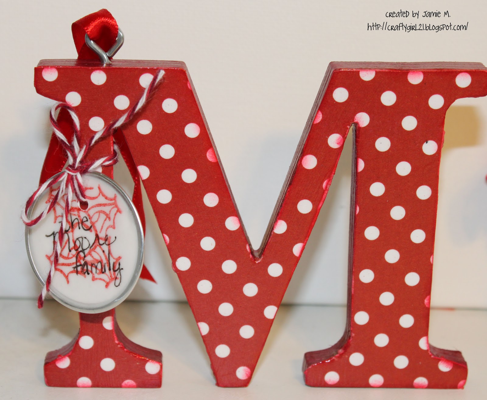 Crafty Girl 21! Letter Ornaments
