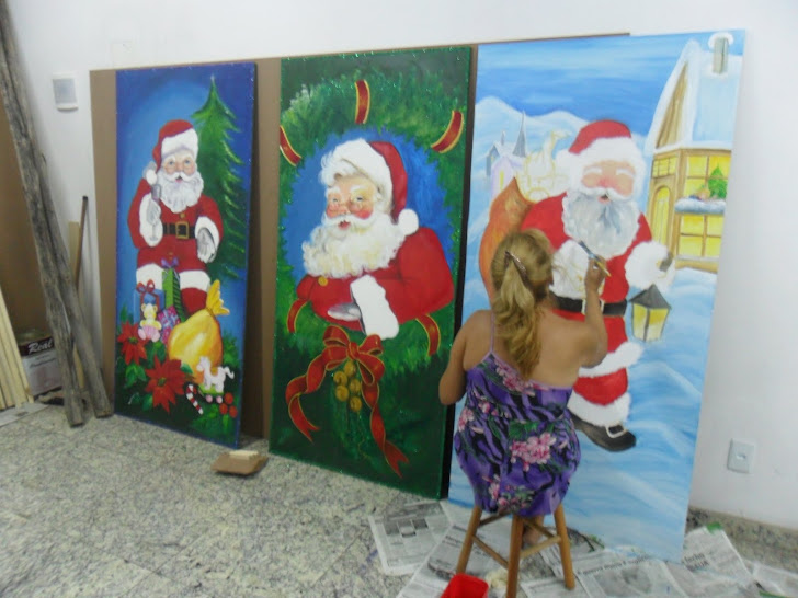 Pintura de paineis de Natal 2011