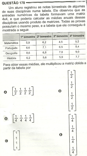 Exercício Resolvido Enem 2012 - Questão 178 (caderno amarelo - 2º dia) Exercício Resolvido Enem 2012 - Questão 178 (caderno amarelo - 2º dia)
