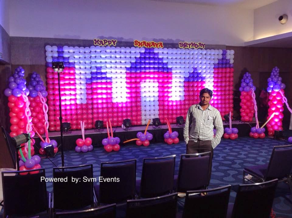 Svm Events Balloon Decorations in Hyderabad Vijayawada Balloon Walls balloon themes Balloon