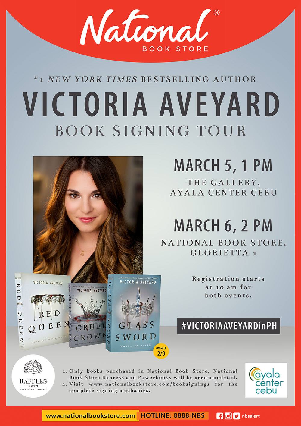 little librocubicularist nbs events victoria aveyard book signing tour book tour flyer