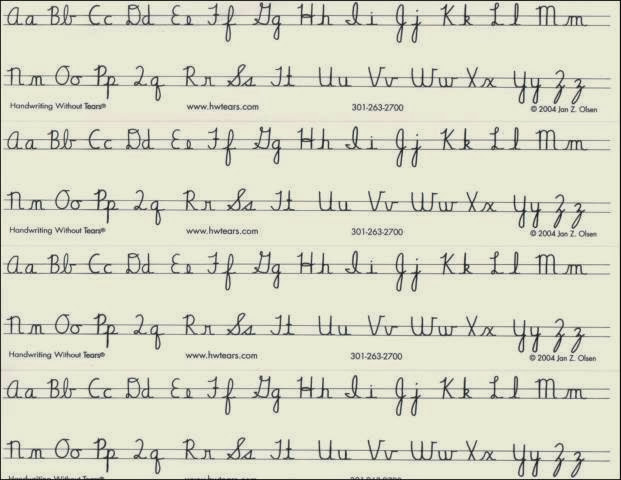 English Alphabet Handwriting