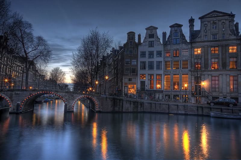 The City Lights in Amsterdam, Netherlands Spectacular Places