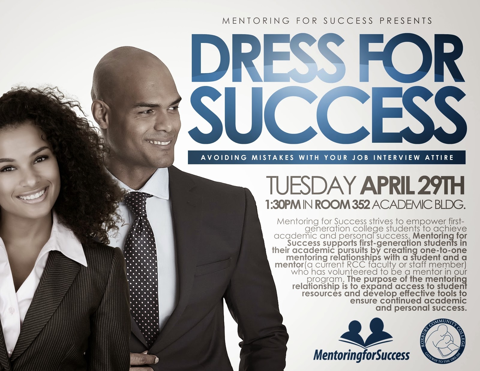 gregory saint dick mentoring for success workshop flyers dress for success flyer