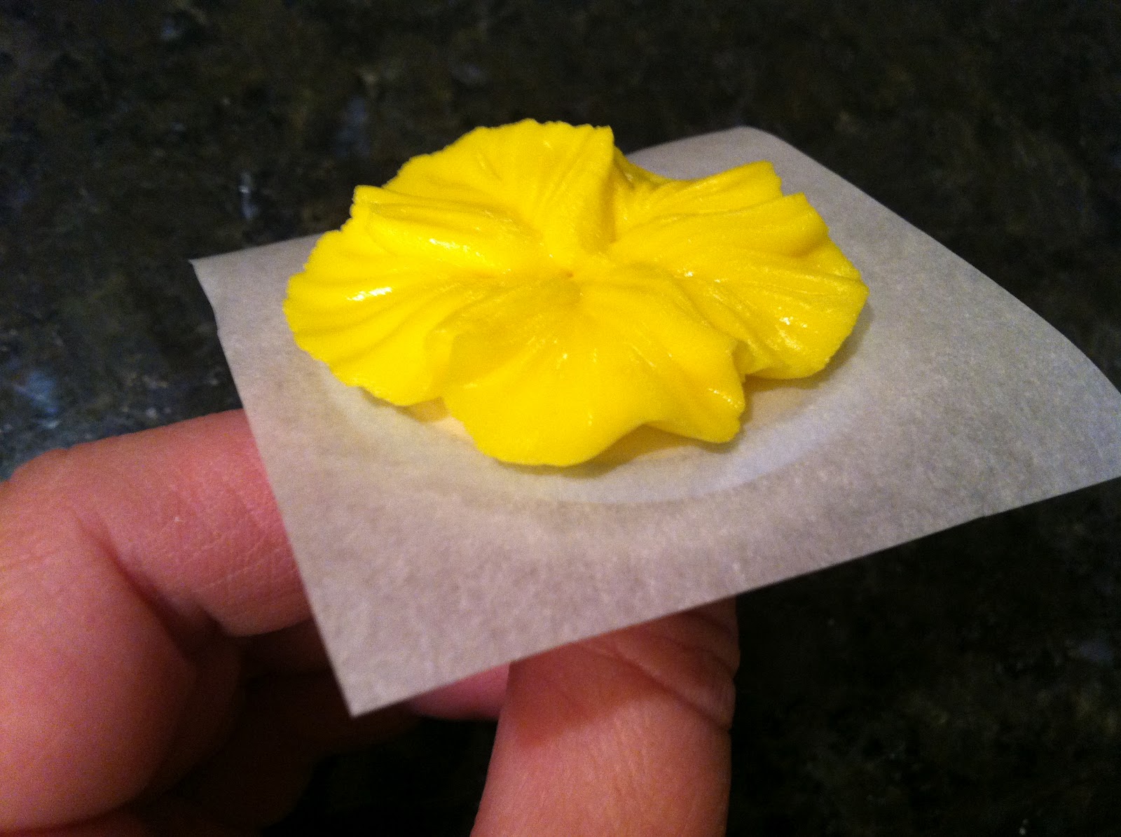 The Iced Queen Royal Icing Yellow Hibiscus