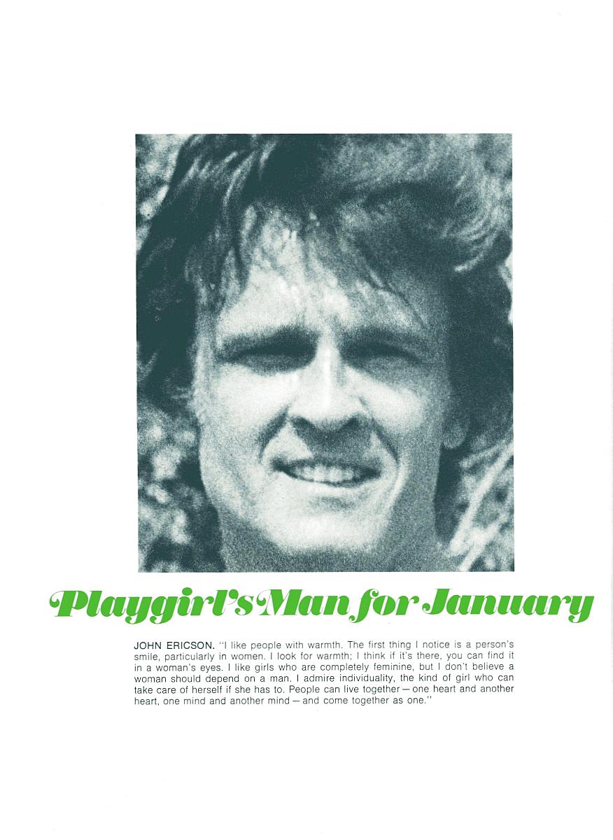 to my world.... John Ericson THE BEST OF PLAYGIRL 1974