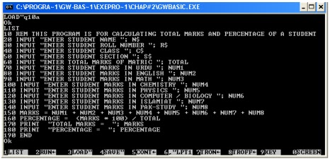 Write a program to produce five concentric circles of different radii picture