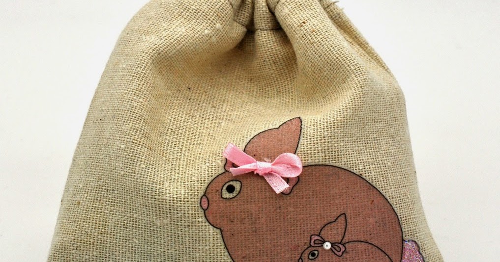 Hand to Paper EASTER FABRIC DRAWSTRING BAG