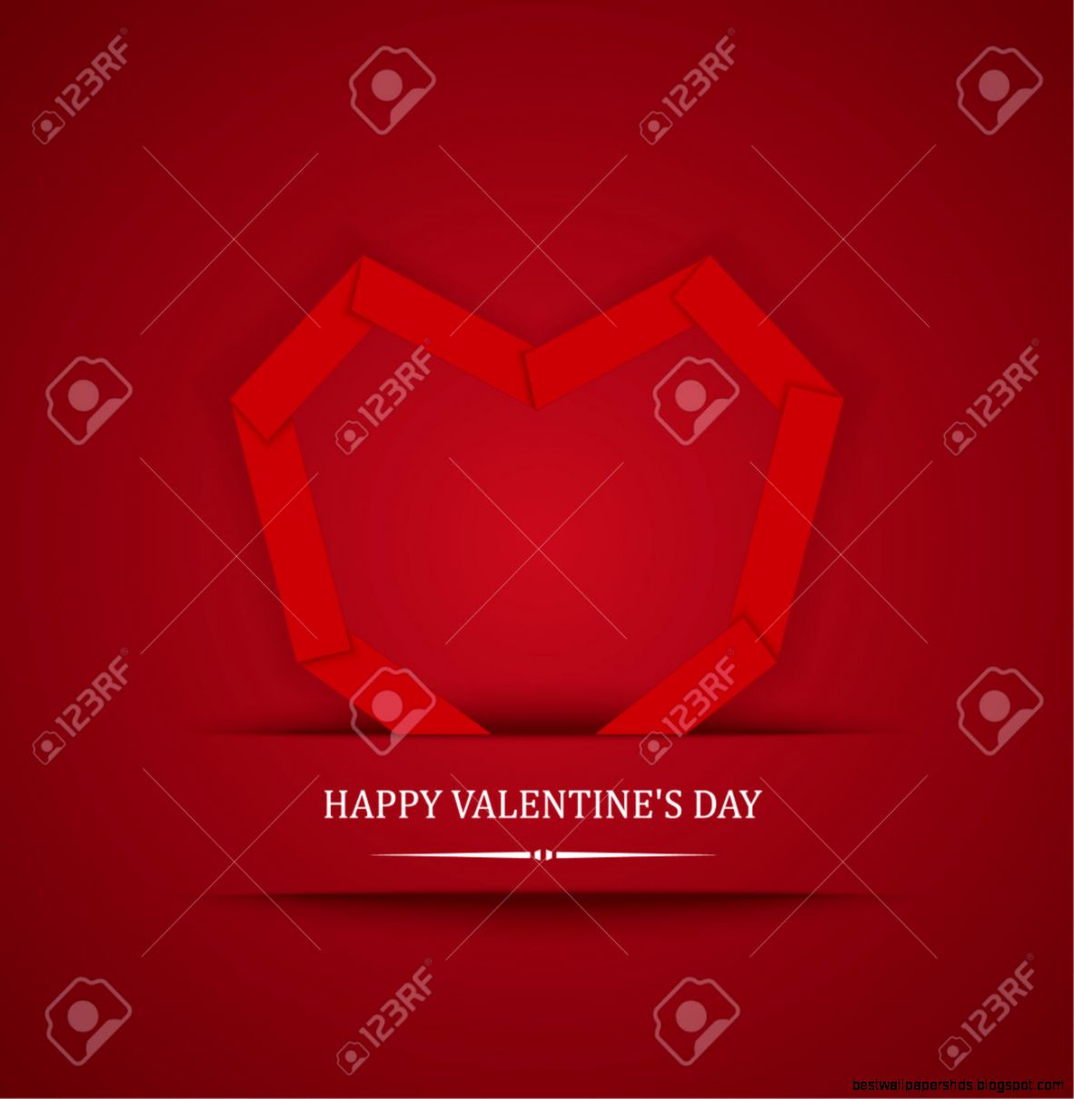 Greeting Card Happy Valentine39s Day Heart From Paper Strips Greeting Card Happy Valentine39s Day Heart From Paper Strips