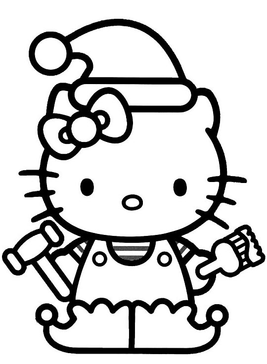 Hello Kitty Christmas Coloring Pages Best Gift Ideas Blog