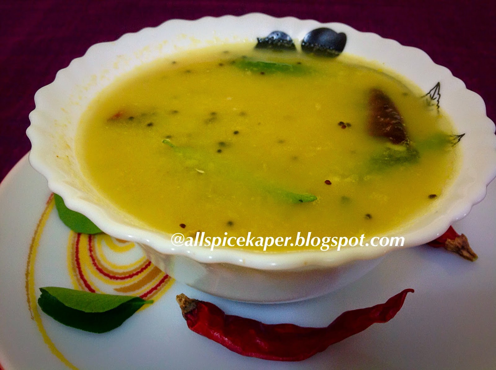 Allspice Dali Thoy(A simple daal/split pigeon peas soup in Konkani Style)