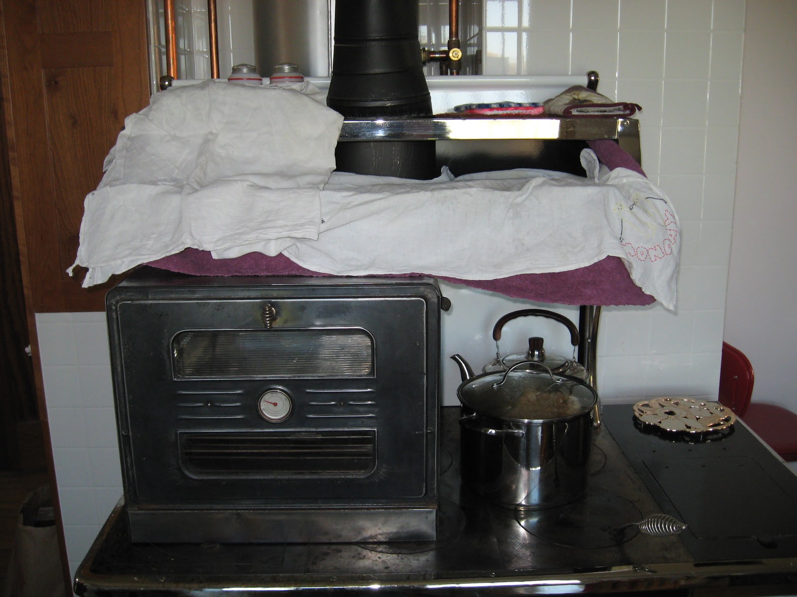 Wood Cookstove Cooking Using a Stovetop Oven on a Wood Cookstove