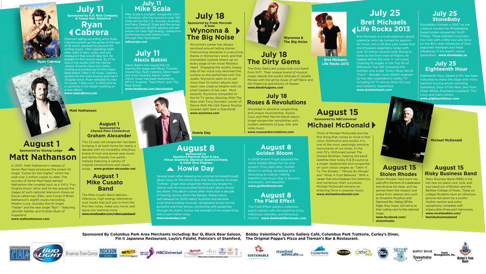 Stamford Downtown Events 2013 Stamford Downtown Summer Event Schedule