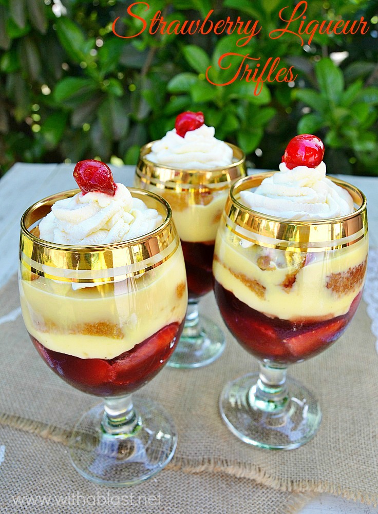 Strawberry Liqueur Trifles