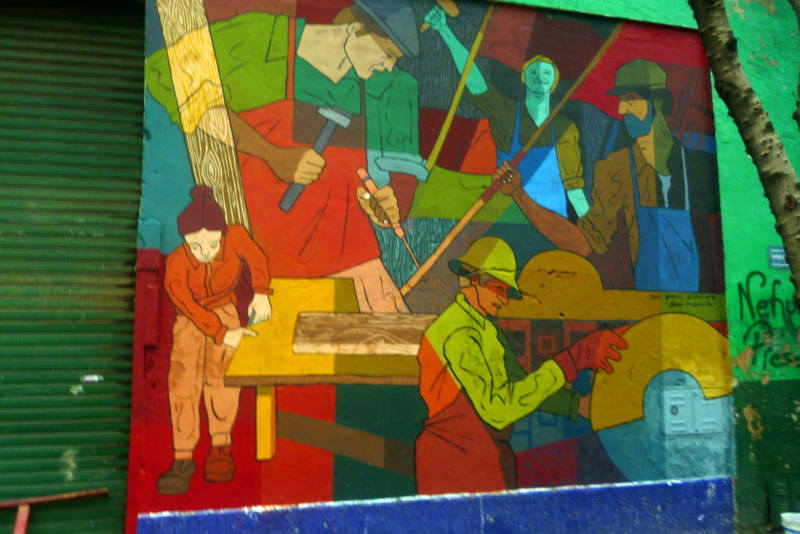 Mural en La Boca