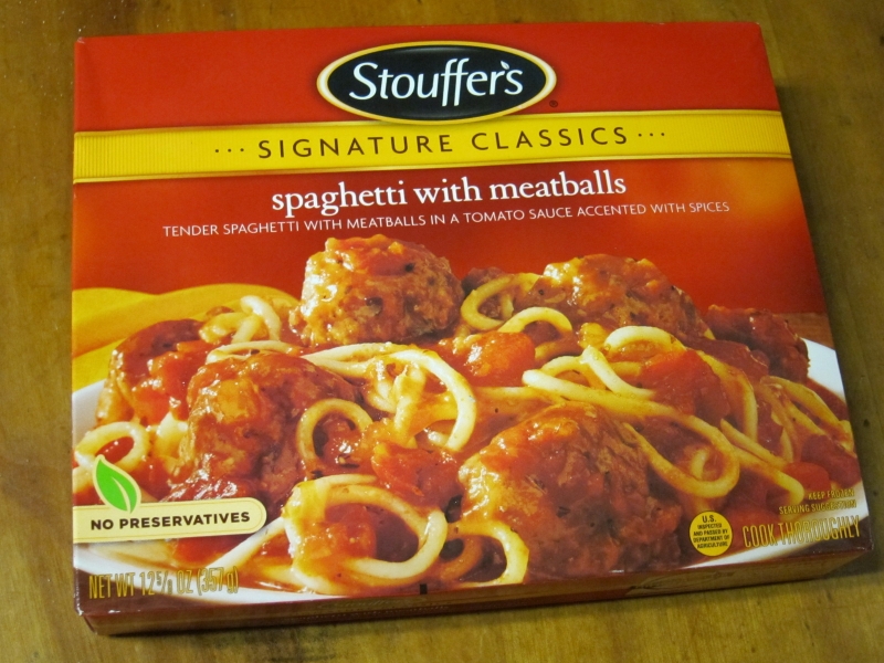 Frozen Friday Stouffer's Spaghetti with Meatballs Brand Eating