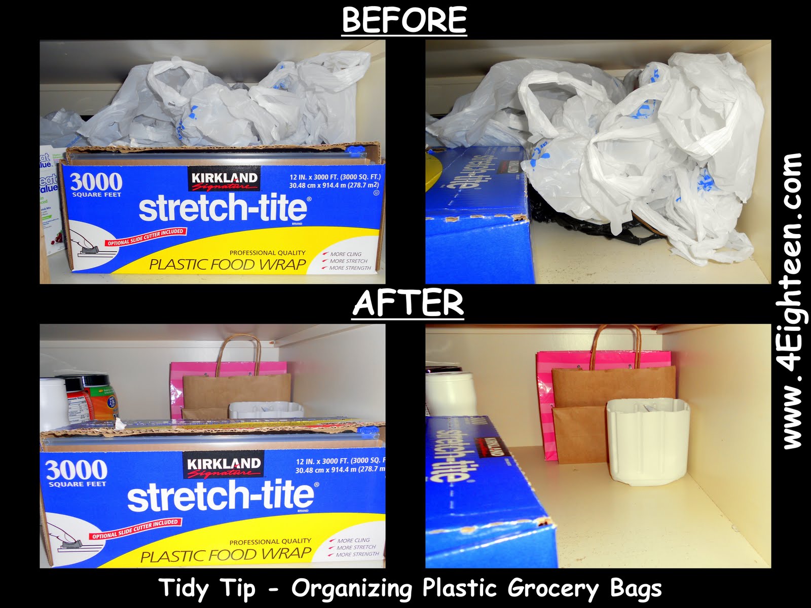 4Eighteen Tidy Tip Organizing Plastic Grocery Bags