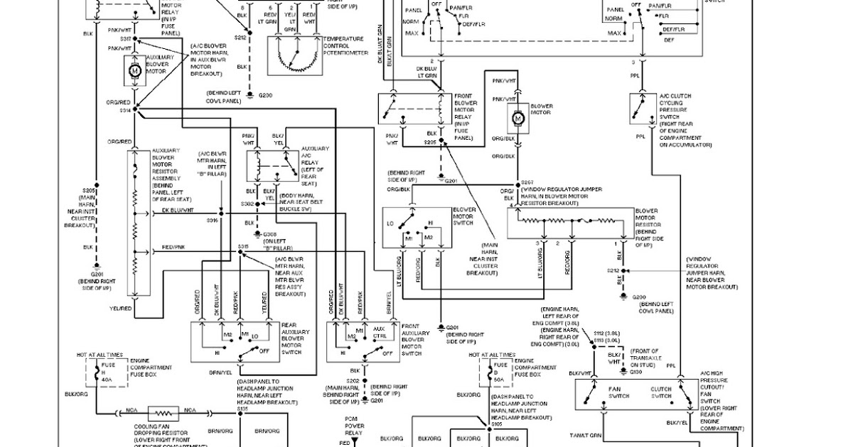 Ford Wiring Diagrams: 1997 Ford Windstar System Wiring Diagrams Air
