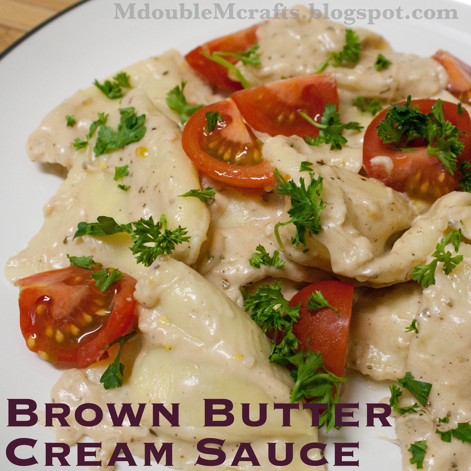 M double M Brown butter cream sauce (recipe).