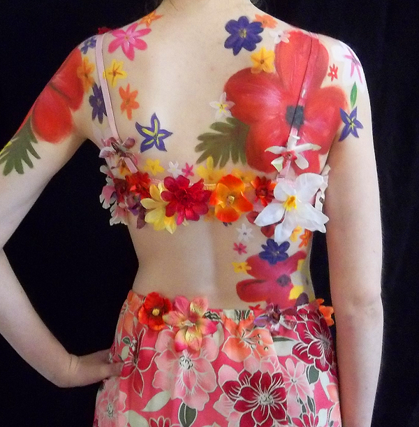 body paint flowers