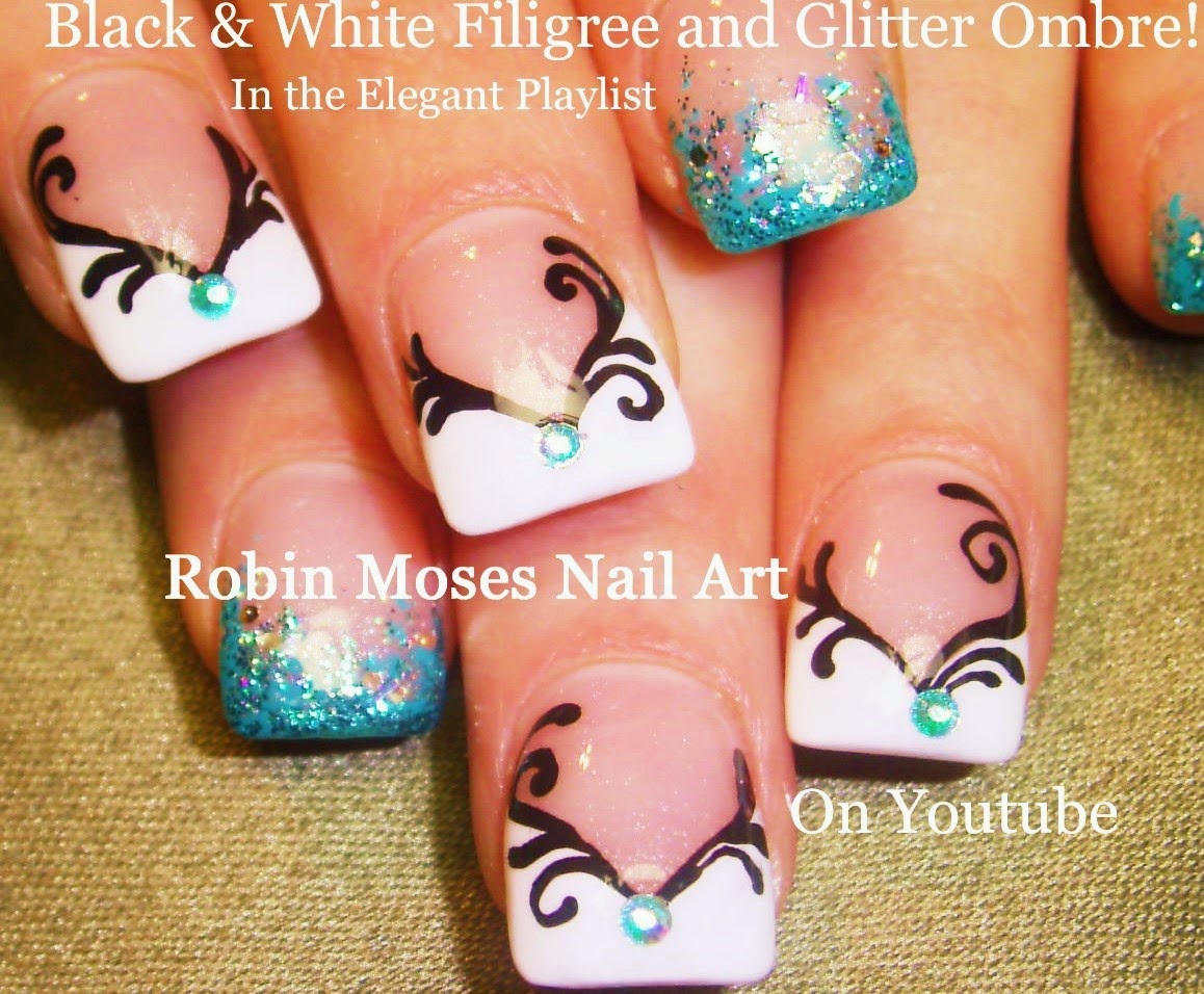 2. Professional Teal and White Nail Design - wide 5
