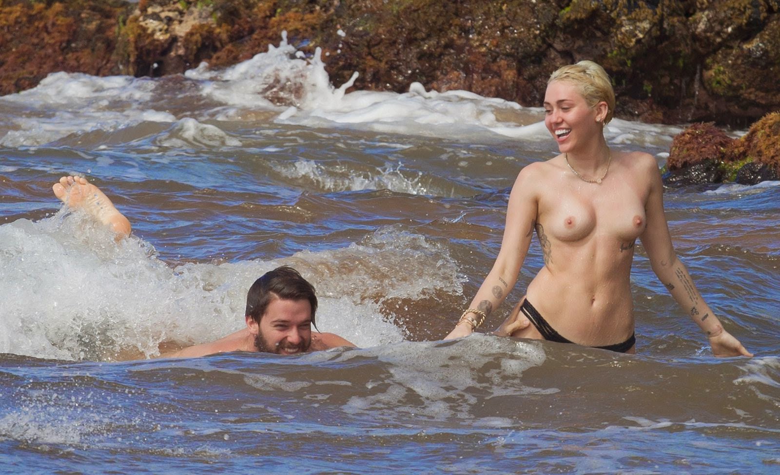 Topless celebrities beach