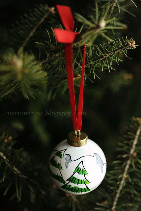 Rust & Sunshine 12 Days of Christmas Ornaments Day 11 Sharpie