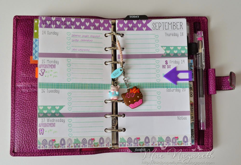 ink'd paper by mae: Filofax Planner Pages Sept 14-20